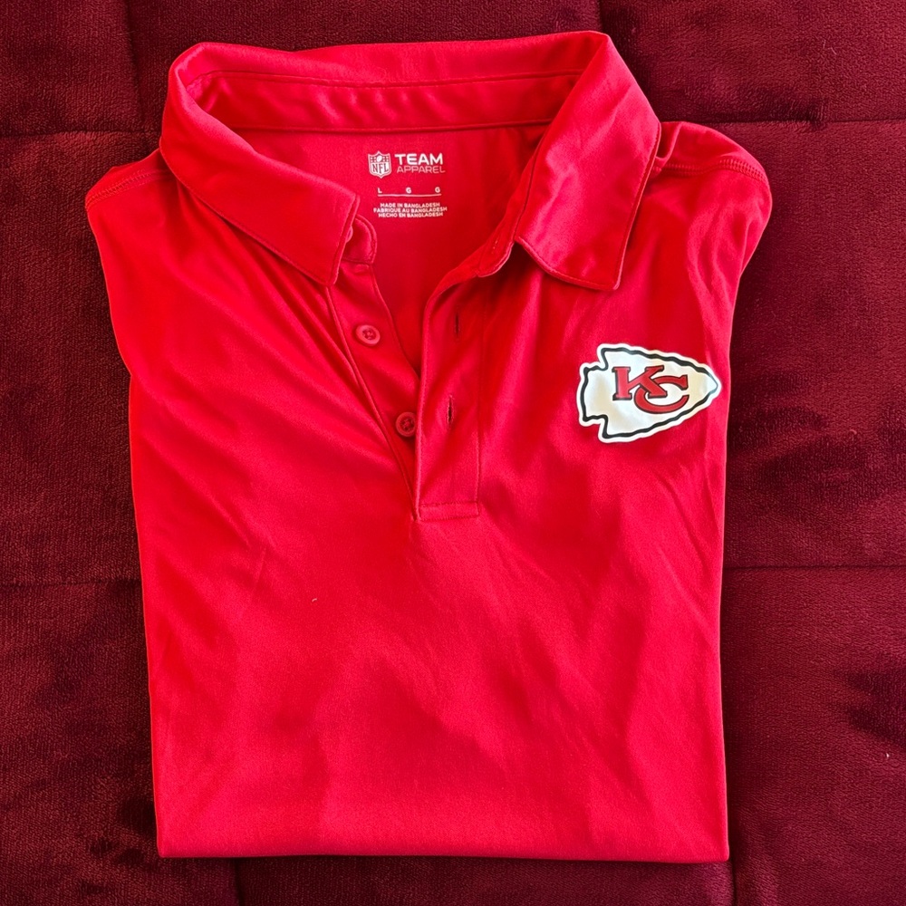 NFL Red KC Chiefs Polo Shirt